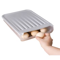 自動補蛋雞蛋盒 18格, 灰色的