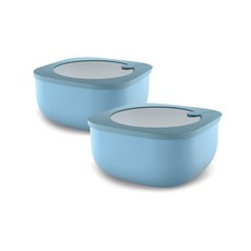 구찌니 마이키친 스토어 모어 밀폐용기 일반형 L 매트미드블루, 2개, 1.9L