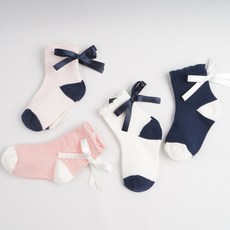 VIVA7 女童 Ivy 蝴蝶結襪 4雙組