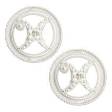 奢華風金屬鈕扣, 2顆, Realme款(Silver Burning Pearl)