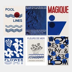 LIVING943 感性居家牆面裝飾海報6件組, BLUE HEART