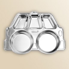 304不鏽鋼迷你汽車餐盤, 銀色, 1個