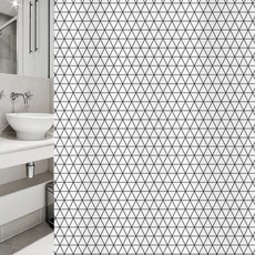 디자인수풀 샤워커튼 북유럽 스타일 sc465 L 1800 x 1880 mm + 플라스틱 고리 12p + 화이트 커튼봉 풀세트, 1세트, 멀티(혼합)컬러