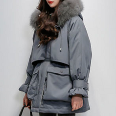 구디프 여성용 하프 야상 패딩