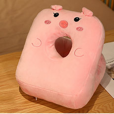 송딩 편안한 책상 베개 돼지, 핑크, 1개