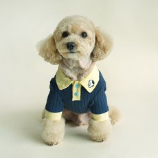 PEANUTS 狗狗 Parisdog 復古針織衫, 海軍藍, 1個