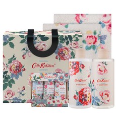 Cath Kidston 玫瑰康乃馨身體護膚禮品套裝，含沐浴露，潤膚露和護手霜, 1組