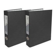 Tucobi Dono D 環活頁夾 3 孔 A4 5cm, 黑色, 2個