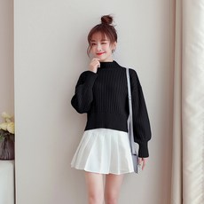 포플러앤씨 여성용 뉴케넌 반폴라 니트 P24FKN071817