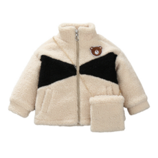 天使眼兒童款方形包熊絨毛拉鍊套裝