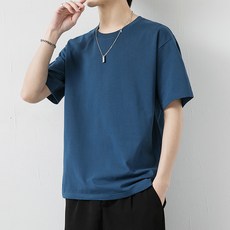 알럽홈 남성용 통기성 와일드 보텀 반팔 티셔츠
