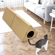 nature pet 紙製貓咪隧道屋 2件組, 單一顏色, 1套