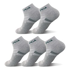 PGA男款氣墊壓力短襪, 灰色