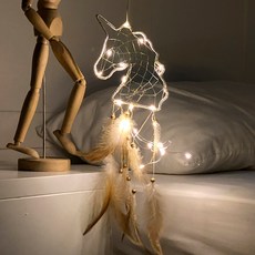 나스카피 감성 캠핑 차박 LED 드림캐쳐 유니콘, 혼합색상