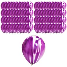 Eumes 派對圓形瑪瑙氣球, 100個, 紫色