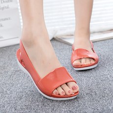 女款 Mubea 平底果凍涼鞋 WS380, 橘色, 250
