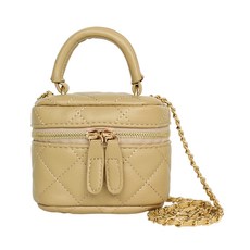 MIC CORN 女用迷你鏈條手提斜背包 MTZ51622, 米色