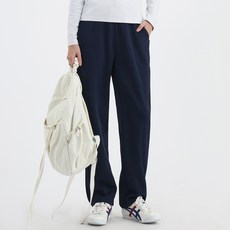 Elsso 女款舒適柔軟毛圈布運動寬版鬆緊長褲
