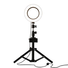 플라이토 LED 방송 촬영 조명 링라이트 삼각대 블랙 소, 1개