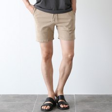 zeze 男士水洗鬆緊帶棉質彈性短褲