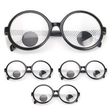 LivingDA 搞笑眼球眼鏡, 黑色, 4個