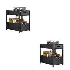 抽屜型調味料收納多功能置物盒 YT_RA1072 2個, 黑色