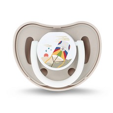 petinube 風箏印花矽膠安撫奶嘴, 第2階段(6~18個月), 奶油米色, 1個