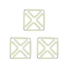 三角形方形矽膠多用途杯墊, 綠色, 3個