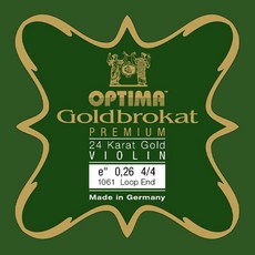 옵티마 바이올린 스트링 골드브로캣 프리미엄 24K 골드 E현 0.26 loop, 골드, 1개