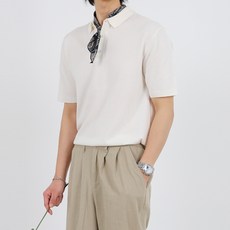 DAKUANG 男款吸睛亞麻翻領針織衫 G05B3_tn5502