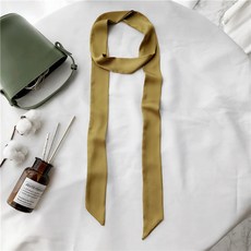 피어니스트 리본 솔리드 실크 스카프