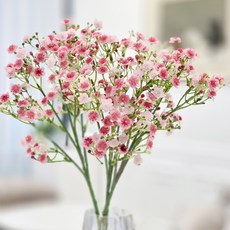 행복한마을 조화 챠밍 안개 부쉬, 핑크, 3개