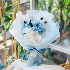 ASPASIA 豐盈混搭永生花束, 藍色