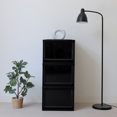 아이리스 국내생산 시스템 수납박스 대형 서랍장 BC-500D, 블랙