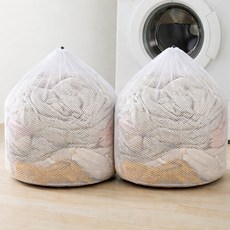 BRINGN 大容量福袋洗衣袋 精細網眼 60 x 80 cm, 白色, 2個