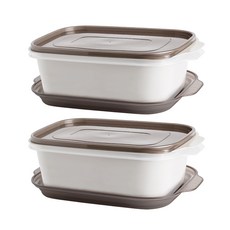 生活En長方形瀝水籃托盤容器 棕色 9L, 1入, 2個