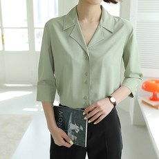 BBAEBBAE 女性雙翻領七分袖襯衫