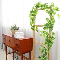 Joart 閃亮仿真懸掛藤蔓人造花, 黃金葛, 1套