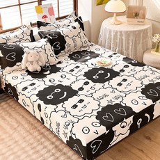 春日愛卡通人物彩色磨毛床墊套