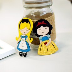 HARAROI 女童公主風鯊魚夾2件組