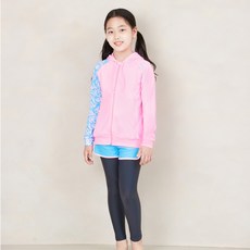 베이직엘르 후드 집업 래쉬가드 + 비치 반바지 워터레깅스 세트 BEG-V603P