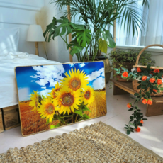 쿠칭아일랜드 더커진 돈벼락 재물가득 부자되는 액자 가로형 6 부자액자 해바라기, 골드