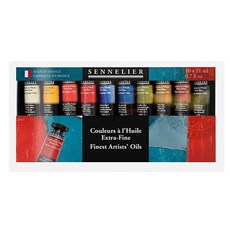 SENNELIER 申內利爾 頂級油畫顏料 N130222 硬板套組, 21ml, 10色