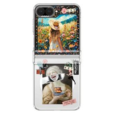 모란카노 크리스탈 투명 맥세이프 콜라주 디자인 휴대폰 케이스