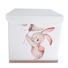 嘟嘟藝術 連蓋式玩具收納盒, 1 抓星星的兔子