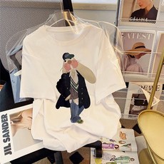 레몬소울 여성용 고프 프린팅 반팔티셔츠