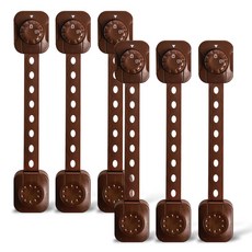 Eyeclee 多用途安全鎖 6p + 3M 膠帶套裝, 1組, 棕色