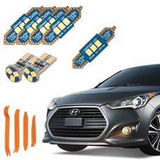 CARTEM 車用 Luna LED 室內燈+拆卸工具 全套組, 1套, 現代 Veloster / Turbo 天窗型 2011年 1月~2013年