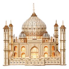 泰姬瑪哈陵 3D 木質立體拼圖, 383片, 1組, 混色