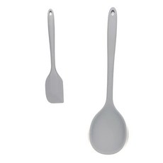 Author.com 迷你抹刀+王勺, 刮刀+湯匙, 灰色